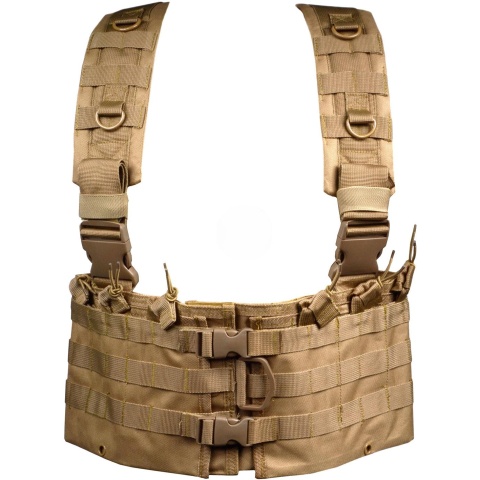 NcStar MOLLE Modular Chest Rig w/ Integrated Hydration Pouch - TAN