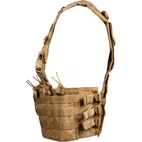 NcStar MOLLE Modular Chest Rig w/ Integrated Hydration Pouch - TAN