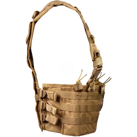 NcStar MOLLE Modular Chest Rig w/ Integrated Hydration Pouch - TAN