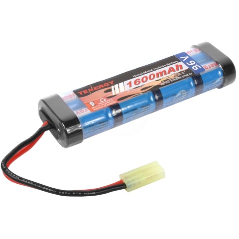 Airsoft TENERGY Premium 9.6V NiMH Mini Type Battery for AEG - 1600 mAh