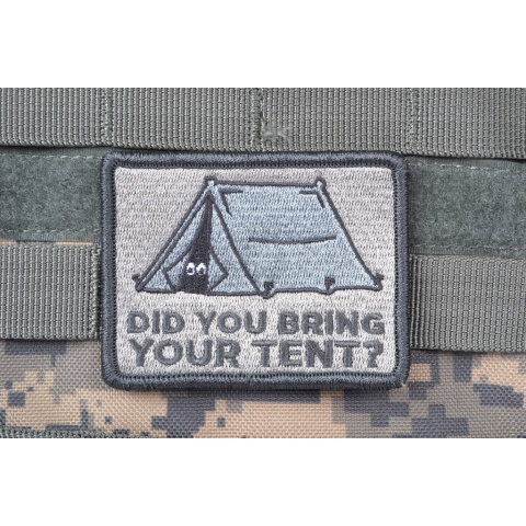 AMS Bring Your Tent Patch - GRAY/ ACU - Premium Hi-Fidelity Series