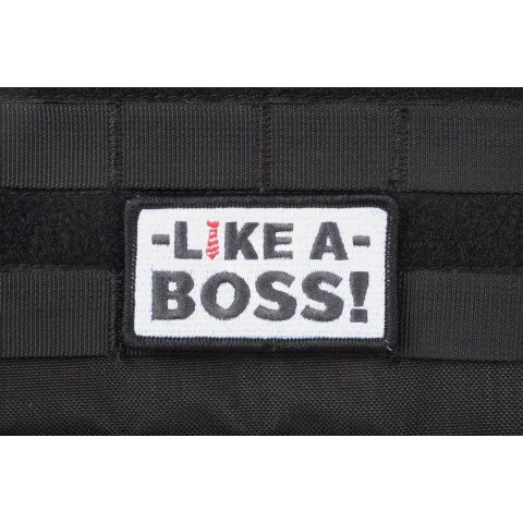 AMS Like A Boss Patch - BLACK/ WHITE - Premium Hi-Fidelity Series
