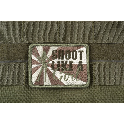 AMS Shoot Like A Girl Patch - OD GREEN - Hi-Fidelity Patch Series