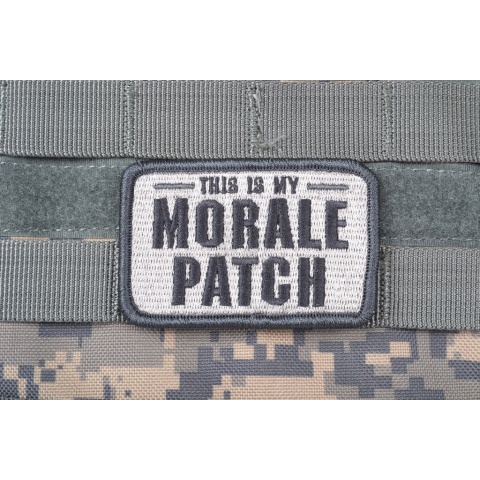 AMS Tactical Morale Patch - GRAY/ ACU - Premium Hi-Fidelity Series
