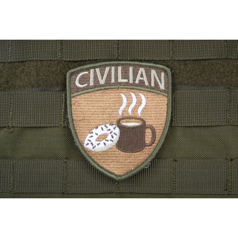 AMS CIVILIAN Patch - OD Green - Premium Hi-Fidelity Patch Series
