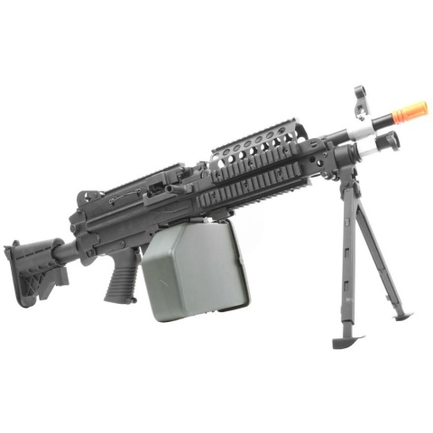 Atlas Custom Works Full Metal MK46 SAW Airsoft Machine Gun AEG - BLACK