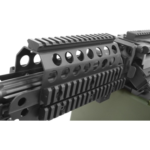 Atlas Custom Works Full Metal MK46 SAW Airsoft Machine Gun AEG - BLACK