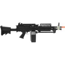 Atlas Custom Works Full Metal MK46 SAW Airsoft Machine Gun AEG - BLACK