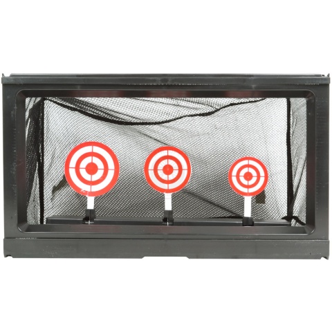 Crosman Airsoft Auto-Reset Automatic Pop-Up Reactive Target System w/ BB Trap Net ASTLG - No Batteries Required!