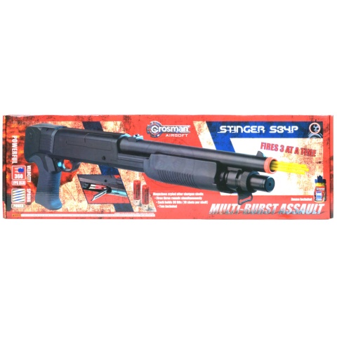350 FPS Crosman Stinger S34P Multi-Shot Triple Burst Airsoft Tactical Shotgun