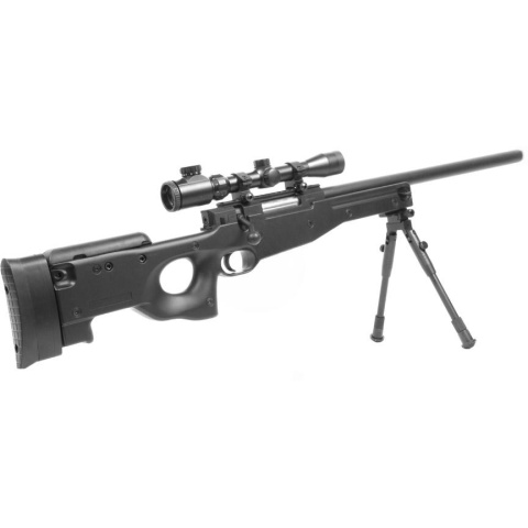 400 FPS DE MK96 Airsoft Spring Sniper Rifle w/ Scope & Bipod