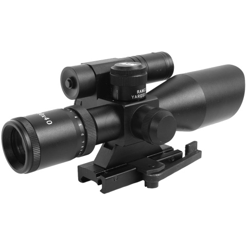 AIM Sports 2.5-10x40 QRM Dual Red & Green Illuminated Scope w/ Laser
