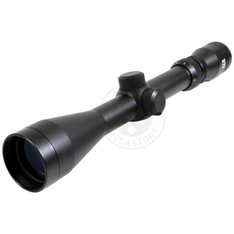 AIM Sports 3-9x40 Adjustable Zoom Rifle Scope Black Finish