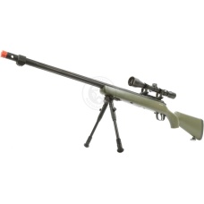 WellFire VSR-10 Spring Airsoft Sniper Rifle w/ Scope - OD GREEN