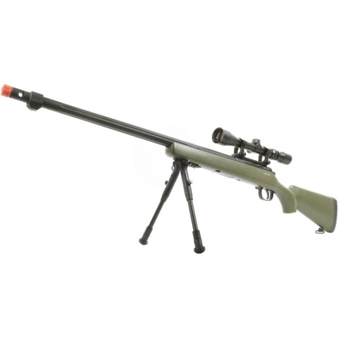WellFire VSR-10 Spring Airsoft Sniper Rifle w/ Scope - OD GREEN