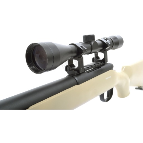 WellFire VSR-10 Bolt Action Airsoft Sniper Rifle - Scope + Bipod - TAN