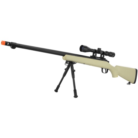 WellFire VSR-10 Bolt Action Airsoft Sniper Rifle - Scope + Bipod - TAN