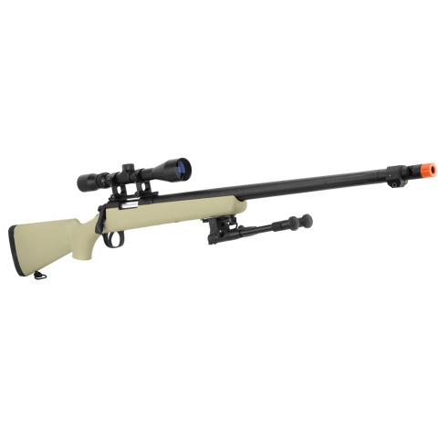WellFire VSR-10 Bolt Action Airsoft Sniper Rifle - Scope + Bipod - TAN