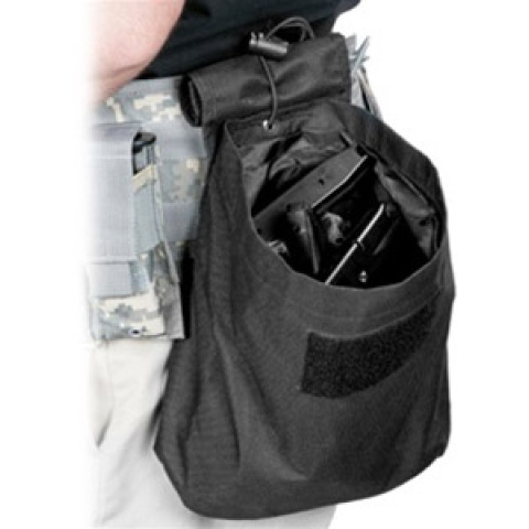 VISM MOLLE Tactical Folding Dump Pouch - BLACK