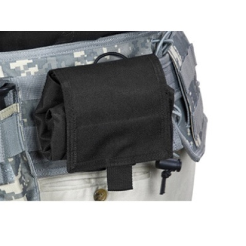 VISM MOLLE Tactical Folding Dump Pouch - BLACK