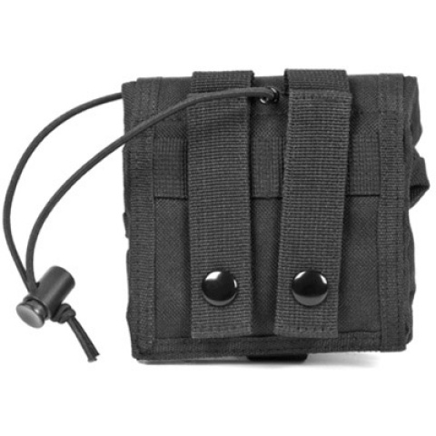 VISM MOLLE Tactical Folding Dump Pouch - BLACK