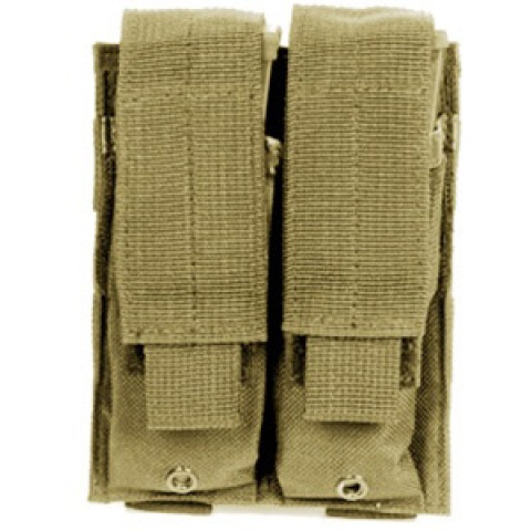 VISM MOLLE Double Pistol Magazine Pouch - TAN