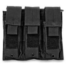 VISM MOLLE Triple Pistol Magazine Pouch - BLACK