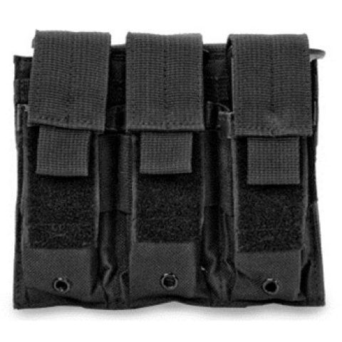 VISM MOLLE Triple Pistol Magazine Pouch - BLACK