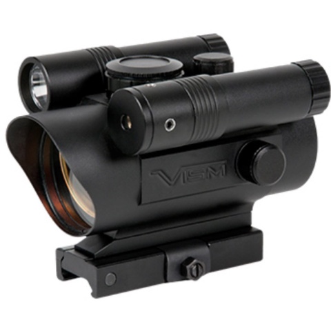 VISM Airsoft 7-Intensity Red Dot Scope w/ Green Laser Flashlight Combo