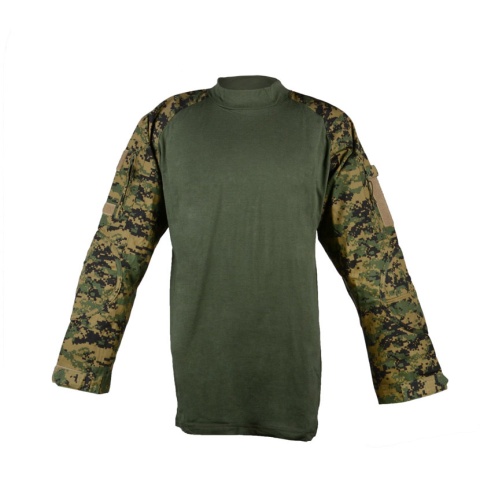 Rothco Woodland Digital Camouflage Combat Shirt - w/ Elbow Pads
