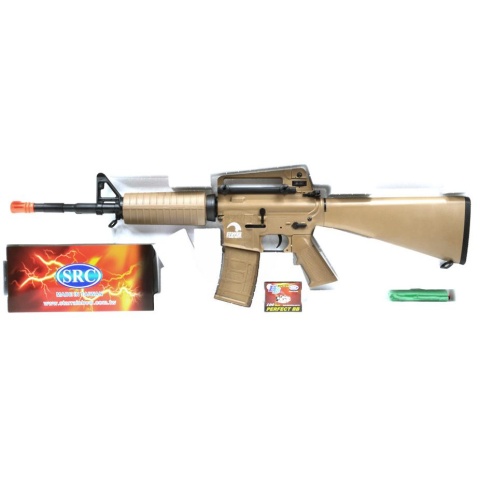 AMS-SRC Stryke Series SR15-A4 Carbine AEG Airsoft Rifle - TAN -  (DISCONTINUED)