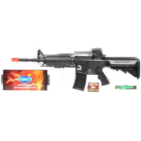 AMS-SRC Stryke Series SR15 NAVY Carbine AEG Airsoft Rifle - BLACK