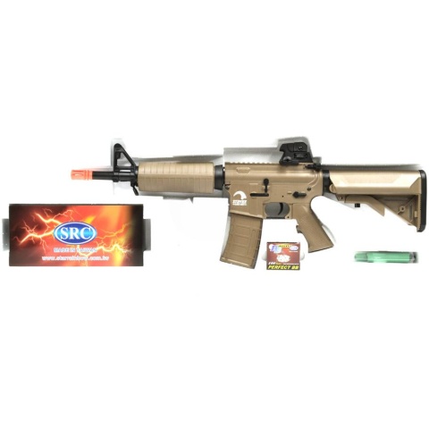 SRC AMS Stryke Series SR15 Commando Carbine Airsoft AEG Rifle - TAN