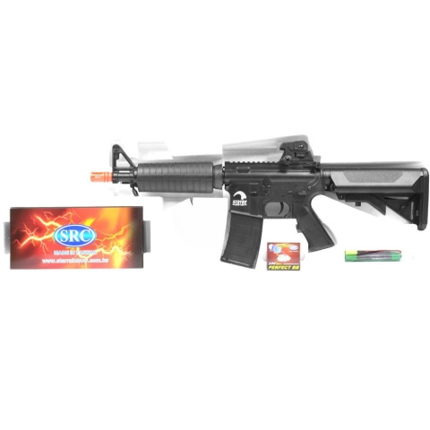 AMS-SRC Stryke Series SR15 MK18 Carbine M4 AEG Airsoft Rifle - BLACK -  (DISCONTINUED)