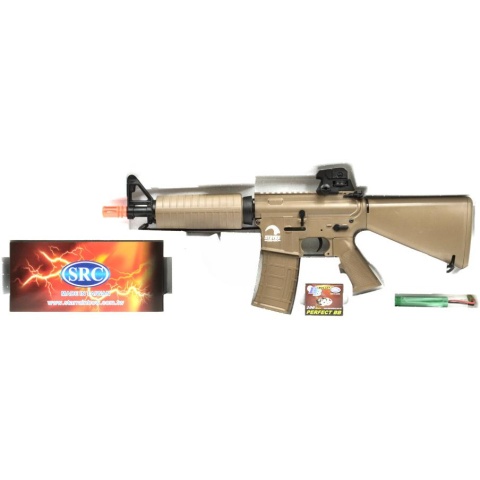 SRC AMS Stryke Series SR15-A3 Carbine Airsoft AEG Rifle - TAN