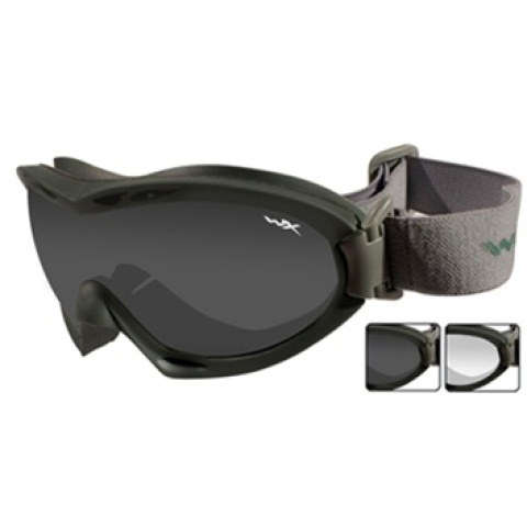 Wiley X Nerve Tactical Ballistic Goggles w/ 2 x Lenses - GREEN