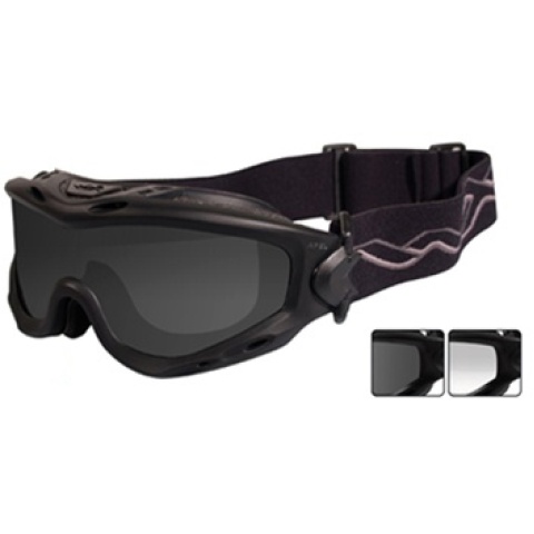 Wiley X Spear Tactical Ballistic Goggles Eye Protection - BLACK