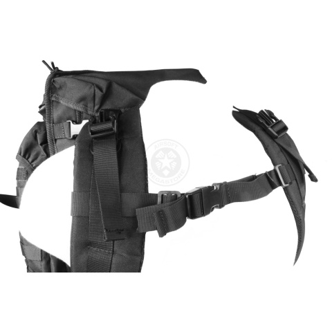 Lancer Tactical 600D 36-Inch Rifle Case Backpack - BLACK