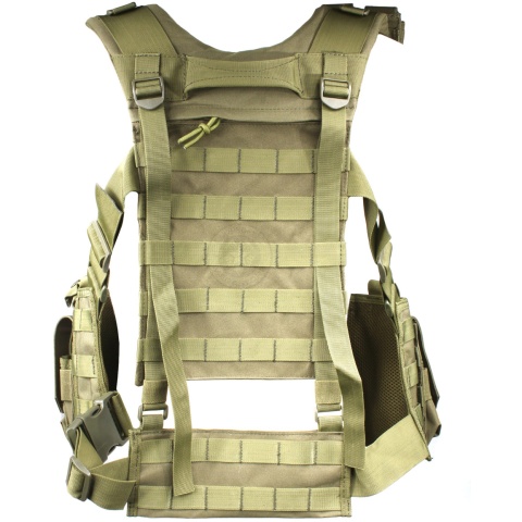 AMA Modular Airsoft Chest Rig w/ 3x Magazine Pouches - OD