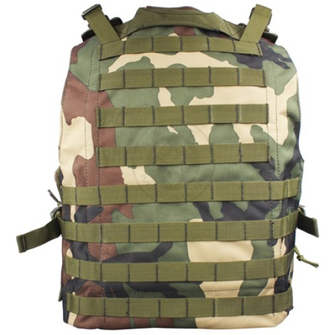 AMA MOLLE Modular Plate Carrier w/ 6 Pouches - WOODLAND