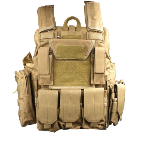 Lancer Tactical MOLLE Rapid Response Maritime Tactical Vest - TAN