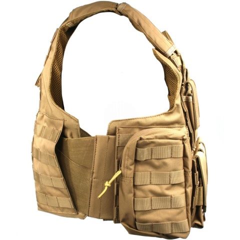 Lancer Tactical MOLLE Rapid Response Maritime Tactical Vest - TAN