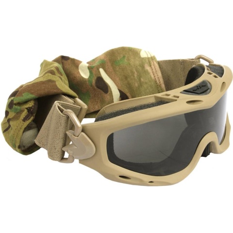 Wiley X Spear Ballistic Airsoft Goggles - w/ 2X Lenses - TAN