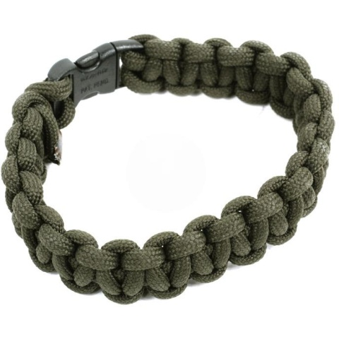 Flyye Industries Mil-Spec Paracord Survival Bracelet - RANGER GREEN