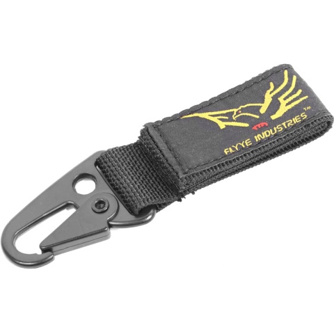 Flyye Industries Single Point Key Chain w/ Hook & Loop Strap - BLACK
