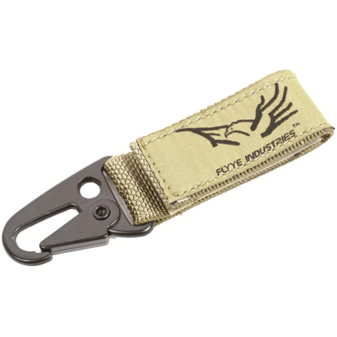 Flyye Industries Single Point Key Chain w/ Hook & Loop Strap - KHAKI