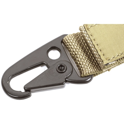 Flyye Industries Single Point Key Chain w/ Hook & Loop Strap - KHAKI