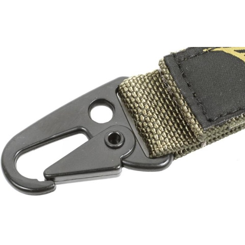 Flyye Industries Airsoft Single Point Hook Key Chain - RANGER GREEN