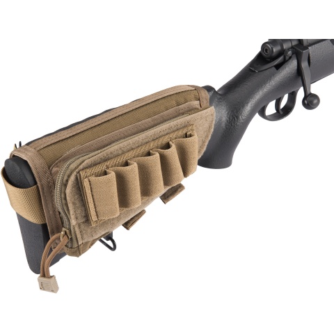 Flyye Industries Rifle Cheek Rest w/ Accessory Pouch - COYOTE BROWN
