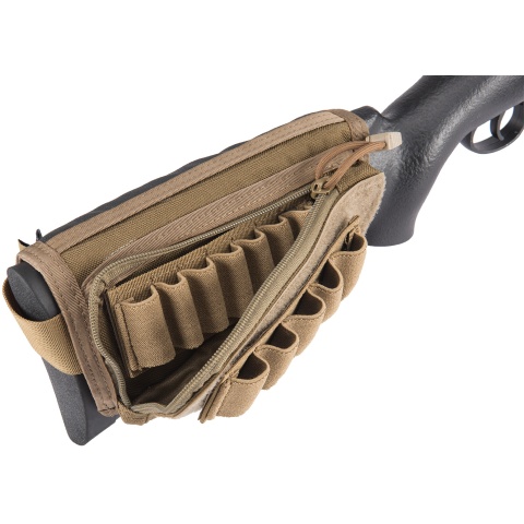 Flyye Industries Rifle Cheek Rest w/ Accessory Pouch - COYOTE BROWN